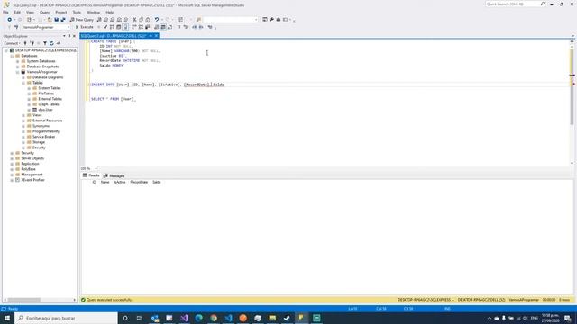 Como crear una tabla en SQL Server con llave primaria usando código para principiantes смотреть онлайн