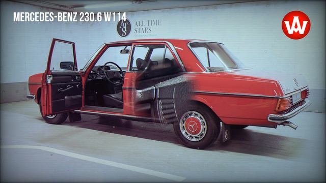W114 Mercedes-Benz 230.6 Timeless /8 In Signal Red, 1975