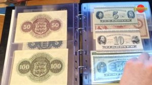 Самая редкая и красивая коллекция банкнот. Банкноты мира от Юрия. Не частая #Скандинавия. Альбом ч.