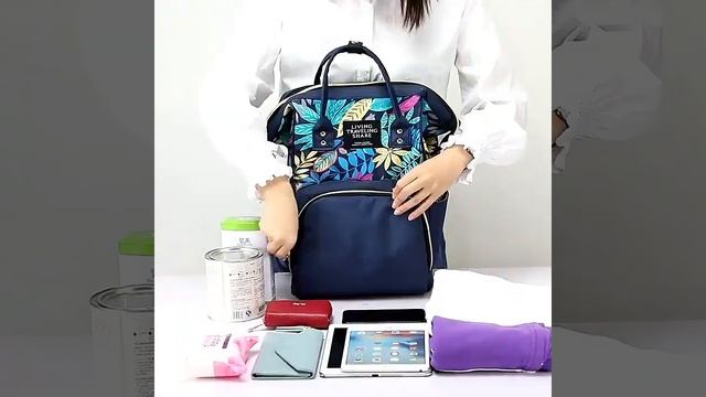 Рюкзак для мамы и коляски (расцветка "листья") смотреть онлайн