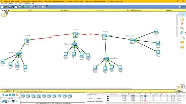 CISCO「 CONEXION DE EQUIPOS CON ROUTER A, B, C, LA DIRECCION IP 192.168.0.0」 смотреть онлайн