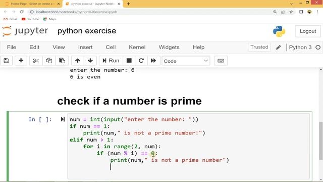 Python program to find a number is Prime or Not смотреть онлайн