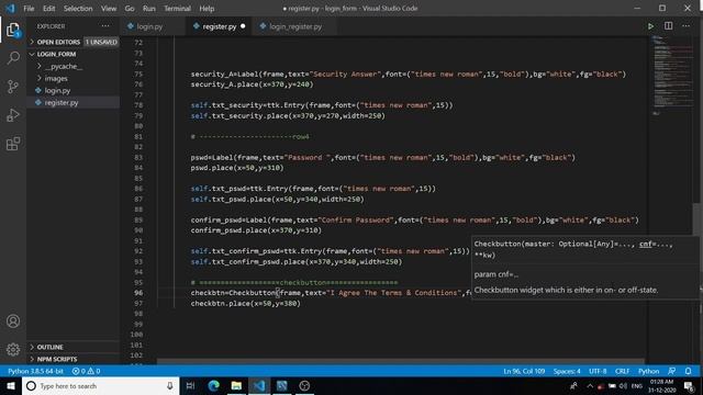 Python Project Tutorial - Make Login and Register Form Step by Step Using vscode And MySQL Database смотреть онлайн