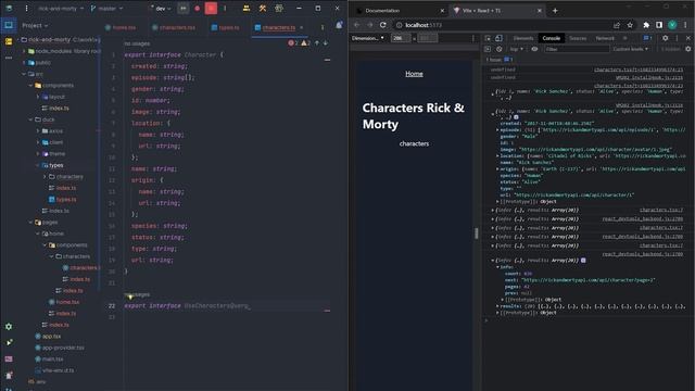 Rick & Morty Characters #2 Fetch List - React.js + Typescript, Chakra UI, React-Query смотреть онлайн