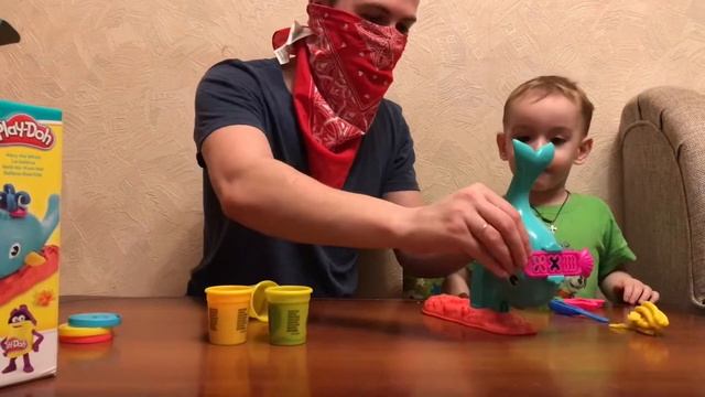 Лепим из Пластилина Плей До , фонтан киту, и морских животных!!! Play doh смотреть онлайн