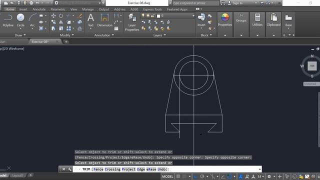 AutoCAD 2D Practice Drawing | AutoCAD Drafting | AutoCAD Tutorial | Exercise-08 смотреть онлайн