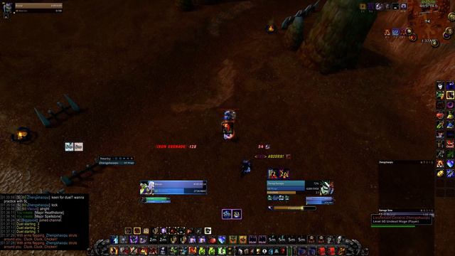 Classic WoW Warlock vs Mage intense duel смотреть онлайн