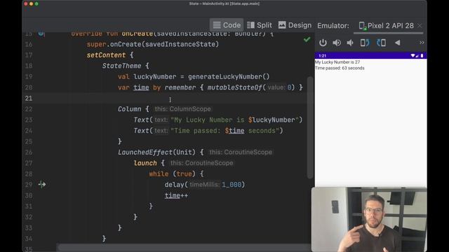 What does remember {} do in Jetpack Compose? смотреть онлайн