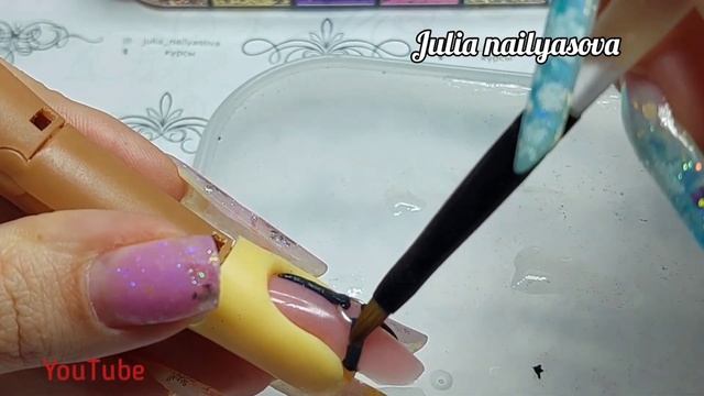 Кожаный ДИЗАЙН НОГТЕЙ! Очень быстро и легко справится любой! Nail design! смотреть онлайн