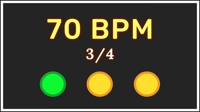 70 BPM 3/4 - Metrónomo con acento ⏳✔️ смотреть онлайн
