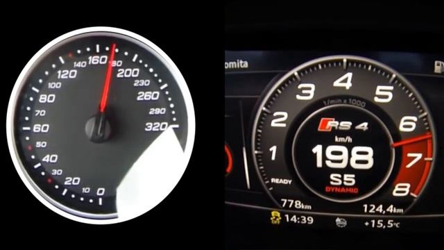 AUDI RS4 B8 V8 VS B9 V6T acceleration смотреть онлайн