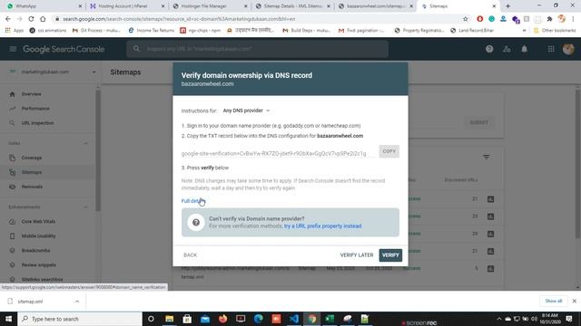 Create SEO sitemap for website, submit sitemap in google.google TXT record in hostinger.com DNS смотреть онлайн