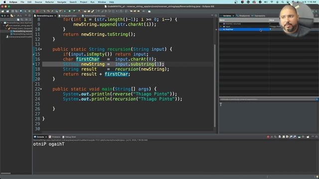 Reverse A String | Recursion | Java Interview | Coding Challenge #1 смотреть онлайн