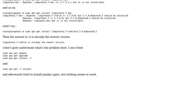Ubuntu: Problems installing pandas смотреть онлайн