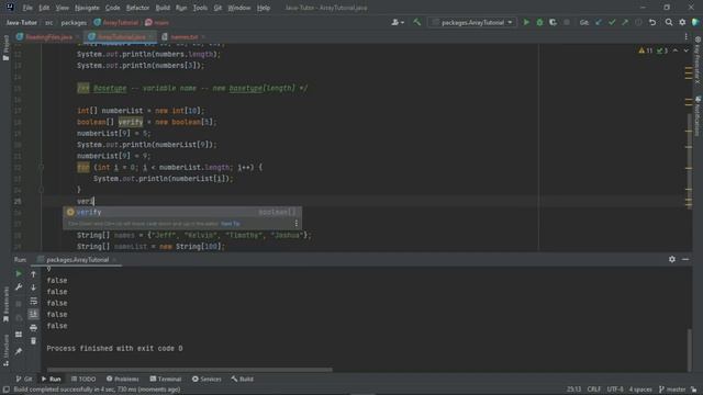 Java Array And For Loop смотреть онлайн