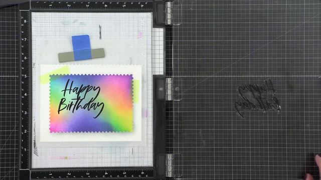 Colorful Blended Birthday Card & Envelope With Kristina Werner