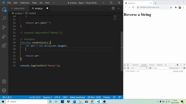 How to Reverse a String in JavaScript Without Using the Reverse Array Method смотреть онлайн
