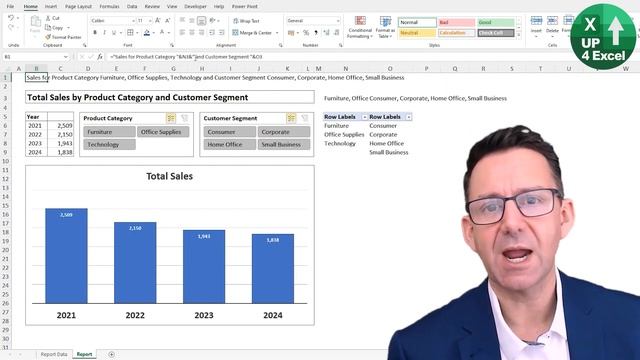 How to Get Excel Slicer Selections as Text - Dynamic Report Titles from Slicer Selections смотреть онлайн