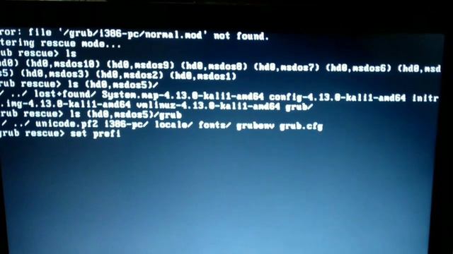 Solved Grub Rescue error Normal.mod not found Linux Ubuntu/Kali: file /grub/i386-pc/normal.mod смотреть онлайн