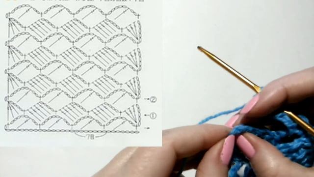 Вязание крючком. Узор в копилку #11 смотреть онлайн