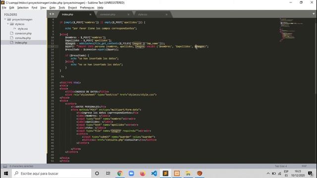 Como guardar y mostrar consultas de imágenes en PHP, Formulario y base de datos MSQL смотреть онлайн