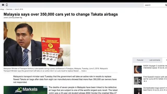 Airbag Recall Campaign 2018 - Nissan Latio vlog 06/10/2018 смотреть онлайн