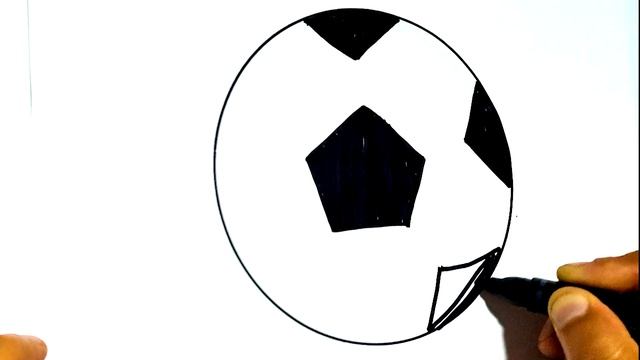 How to Draw a BALL FOOTBALL easy - Drawing Step by Step смотреть онлайн