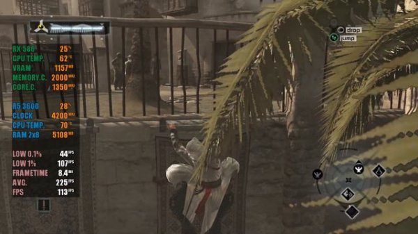 RX 580 8GB + Ryzen 5 3600 | ASSASSIN'S CREED 1 | 1080p