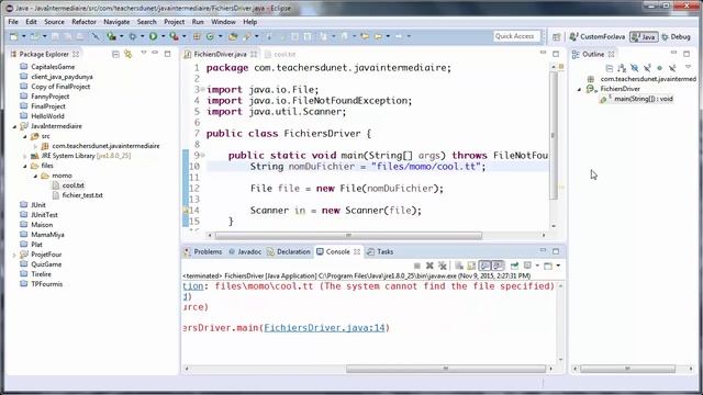 JAVA (Intermédiaire) - 71 - Lire le contenu d'un fichier avec Scanner (Partie 1/2) смотреть онлайн