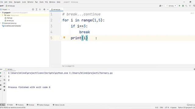 break and continue statement in python смотреть онлайн