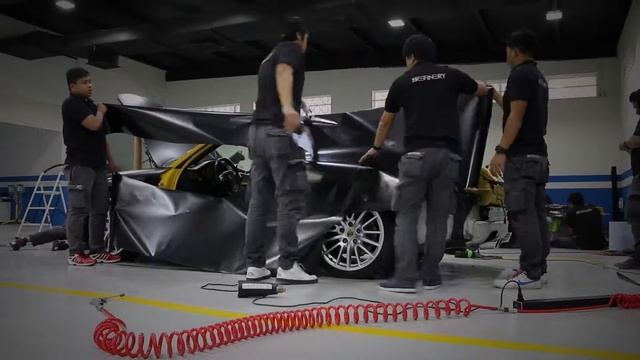 Porsche carrera S Full wrap Black Satin смотреть онлайн