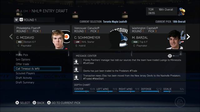 NHL 15 (PS4) | New BeAGM Entry Draft смотреть онлайн