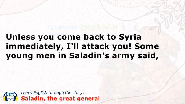 Learn English through story 🍀 level 2 🍀 Saladin, the Great General смотреть онлайн