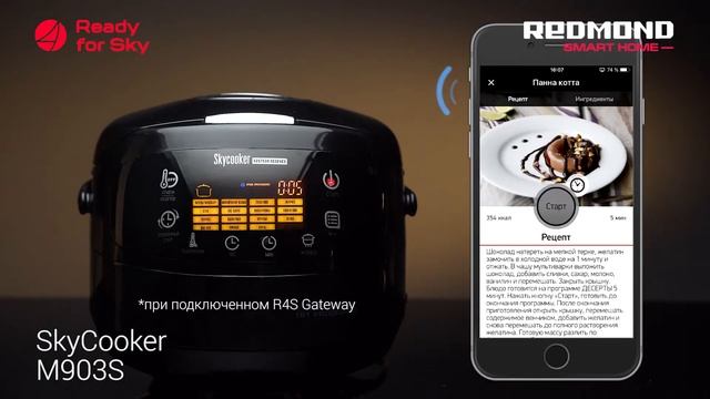 Умная мультиварка с дистанционным управлением REDMOND SkyCooker M903S смотреть онлайн