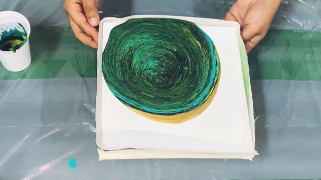 Acrylic pouring | Easy Ring Swirl | Tree Ring Fluid Art смотреть онлайн