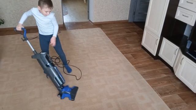 Уборка паровым пылесосом "Kitfort KT-555"! "Китфорт" смотреть онлайн