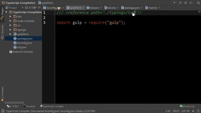 TypeScript Compilation: Gulp смотреть онлайн