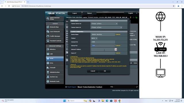 Как настроить переадресацию портов на маршрутизаторе ASUS смотреть онлайн