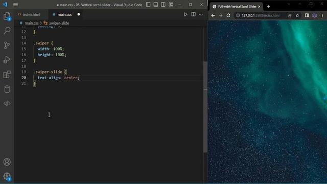 Swiper Slider Series - Vertical Scroll Slider | Episode 05 | JavaScript | Swiper JS смотреть онлайн