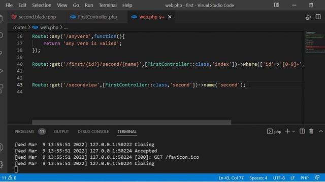 Routing in Laravel 9 a nd 8 part 3- naming routes смотреть онлайн