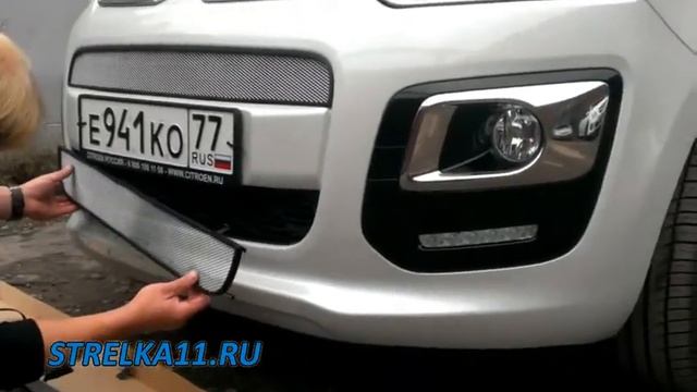 Защита радиатора CITROEN C3 PICASSO с 2013г.в. рестайлинг. (Хром) - strelka11.ru смотреть онлайн