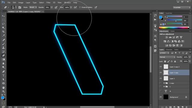 Tutorial | Neon Stroke Logo Design - Photoshop CC 2017 смотреть онлайн