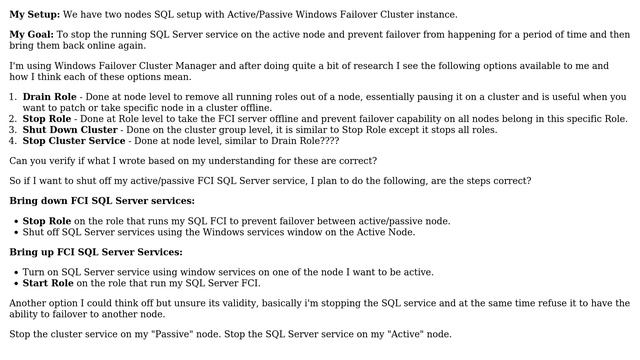 Databases: How to stop all nodes on FCI SQL server? смотреть онлайн
