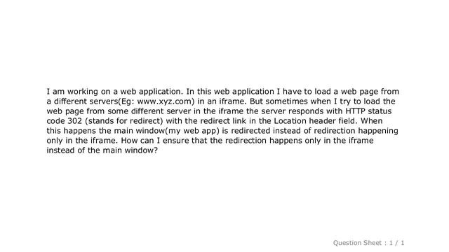 HTML : HTTP redirect in iframe instead of redirecting in the parent window смотреть онлайн