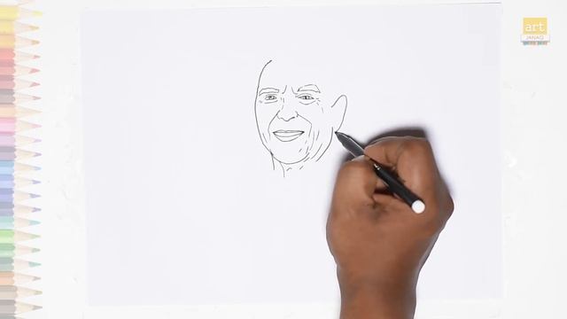 President Ronald Reagan outline drawing easy | How to draw Ronald Reagan step by step | Outline art смотреть онлайн
