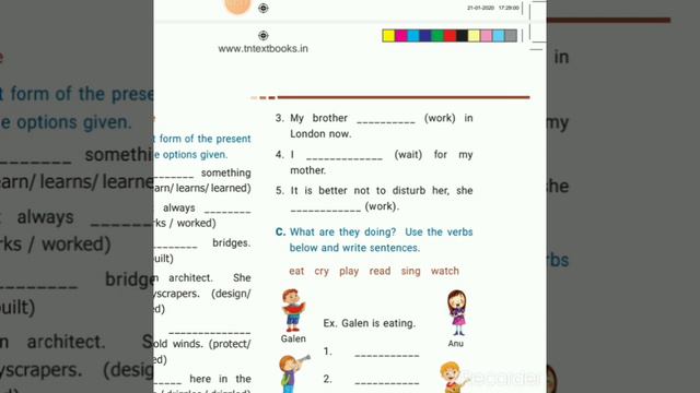 Class9/English/Grammar/ Book. Page. no. 135/Present Continuous Tense смотреть онлайн