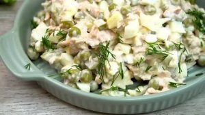 Еще один салат с зеленым горошком из 90 х о котором незаслуженно забыли