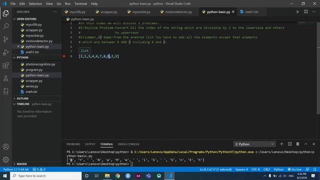 advanced examples of for and while loops | Learn Python From Scratch 2020(PART-12) смотреть онлайн