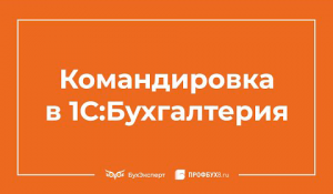Приказ на командировку в 1С 8.3 Бухгалтерия