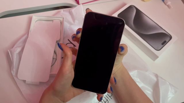 Распаковка iPhone 15 Pro Max White Titanium l Первые впечатления и эмоции l ОБЗОР смотреть онлайн